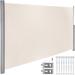 VEVOR 118 in. x 71 in. Retractable Side Awning Waterproof Patio Screen Room Divider Beige for Privacy - 118x 71 in