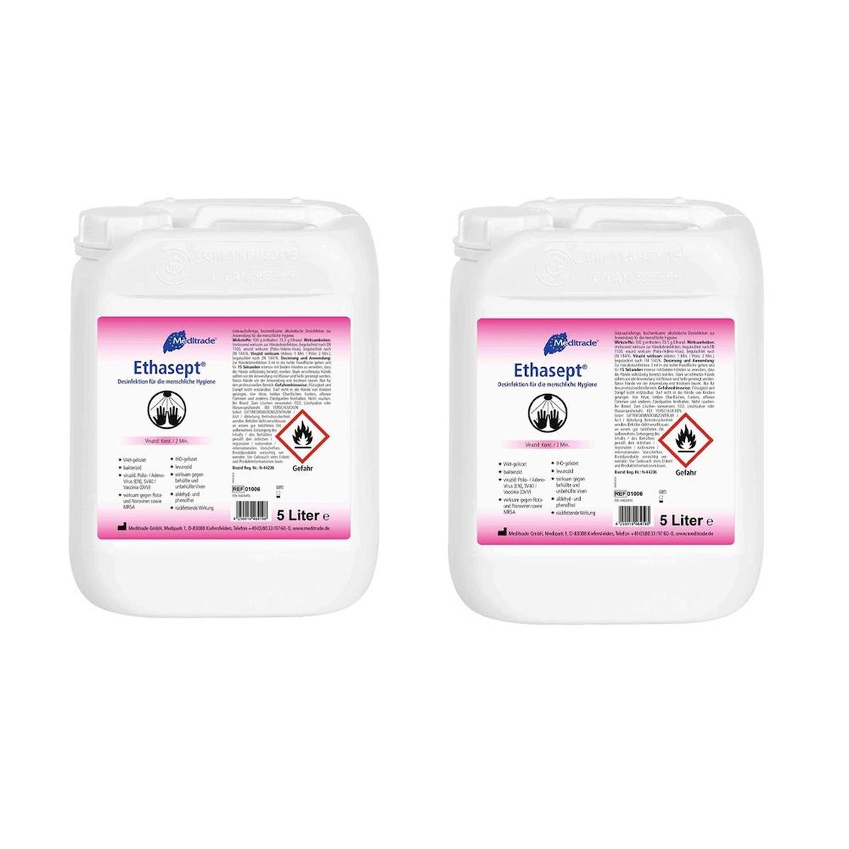 Meditrade Ethasept - 2 x 5 l Kanister - Handdesinfektionsmittel Image