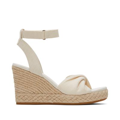 TOMS Women's Natural Marisela Wedge Sandals Sandals, Size 11