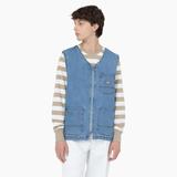 Dickies Men's Denim Zip Front Vest - Light Size S (TER05)