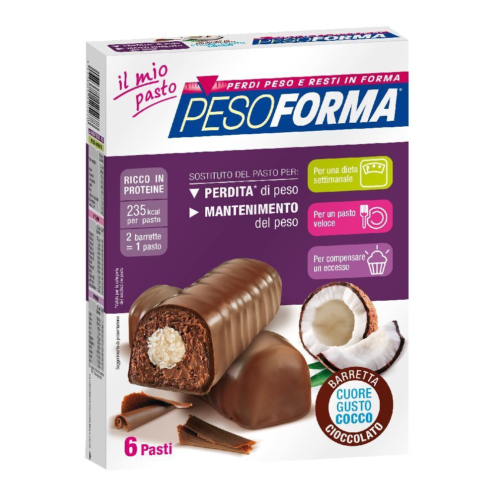 Pesoforma Al Cioccolato Cuore Gusto Cocco 12x31 g Barretta