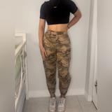 Zara Pants & Jumpsuits | Camo Printed Cropped Cargo Pants | Color: Brown/Tan | Size: 6