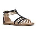 Riemchensandale GEOX "J SANDAL KARLY GIRL" Gr. 29, goldfarben (schwarz, goldfarben) Kinder Schuhe