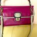 Coach Bags | Coach Genuine Leather Two Tone Bag, Cross Body Bag, Purse. Very Good Condition. | Color: Gray/Pink | Size: Os