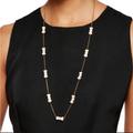 Kate Spade Jewelry | Kate Spade Take A Bow Necklace | Color: Gold/White | Size: Os