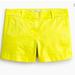 J. Crew Shorts | J Crew 4” Stretch Chino Shorts Women’s Size 6 | Color: Yellow | Size: 8