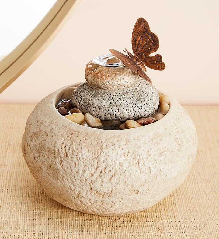 1-800-Flowers Home Decor Outdoor Garden Outdoor Garden Decor Delivery Serene Butterfly Water Fountain