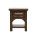 Loon Peak® Dougald 1 - Drawer Nightstand in Burnt Umber Wood in Black/Brown/Green | 28.25 H x 24 W x 17.25 D in | Wayfair