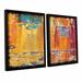 Loon Peak® Painted Wood 2 by Cora Niele 2 Piece Photograph Set on Canvas Metal in Orange | 2 D in | Wayfair LNPK1505 34469732