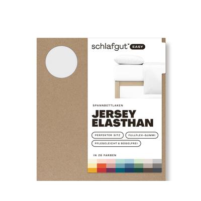 schlafgut »Easy« Jersey-Elasthan Spannbettlaken XL / 101 Full-White