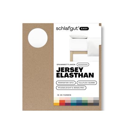 schlafgut »Easy« Jersey-Elasthan Spannbettlaken für Boxspring XL / 435 Petrol Light Image