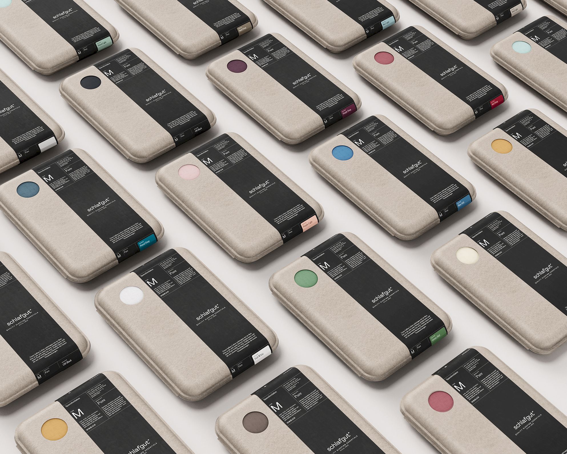 schlafgut »Pure« Bio-Spannbettlaken für Topper XL / 570 Blue Deep Image