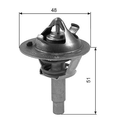 Gates Thermostat, Kühlmittel [Hersteller-Nr. TH38490G1] für Mercedes-Benz Image