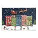 Stupell Industries Snowy Christmas Town Santa at-247 Wood in Black/Blue/Brown | 13 H x 19 W x 0.5 D in | Wayfair at-247_wd_13x19