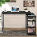 Ebern Designs Melana L-Shape Desk Wood in Black | 35.43 H x 47.24 W x 30.71 D in | Wayfair 008EF161883247D8BF55D7ABB5596E57