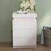 Ivy Bronx Chezaray 3 - Drawer Nightstand Wood in White | 26.39 H x 17.73 W x 13.79 D in | Wayfair C8FA5881E8FE4CE0B54D669EC9D6662D