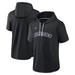 Men's Nike Black Colorado Rockies Springer Short Sleeve Team Pullover Hoodie