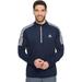 Adidas Shirts | Men's Size L Adidas 3 Stripe Upf 50 1/4 Zip Pullover Golf Sweatshirt Navy Blue | Color: Blue/White | Size: L