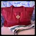 Tory Burch Bags | Authentic Tory Burch Tote/ Shoulder Bag | Color: Red | Size: 16x11. Drop Handle 9”.