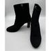 Gucci Shoes | Gucci 'Melville' Black Suede Ankle Bootie W/ Studded Accent Heel Sz 38.5 | Color: Black/Silver | Size: 38.5