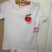 Kate Spade Tops | Kate Spade New York Crystal Apple T Shirt White Sz Xs Kate Spade Ny Tee. | Color: Red/White | Size: Xs