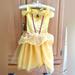 Disney Costumes | Disney Beauty & The Beast Belle Dress Sm 4-6x | Color: Gold/Yellow | Size: Small