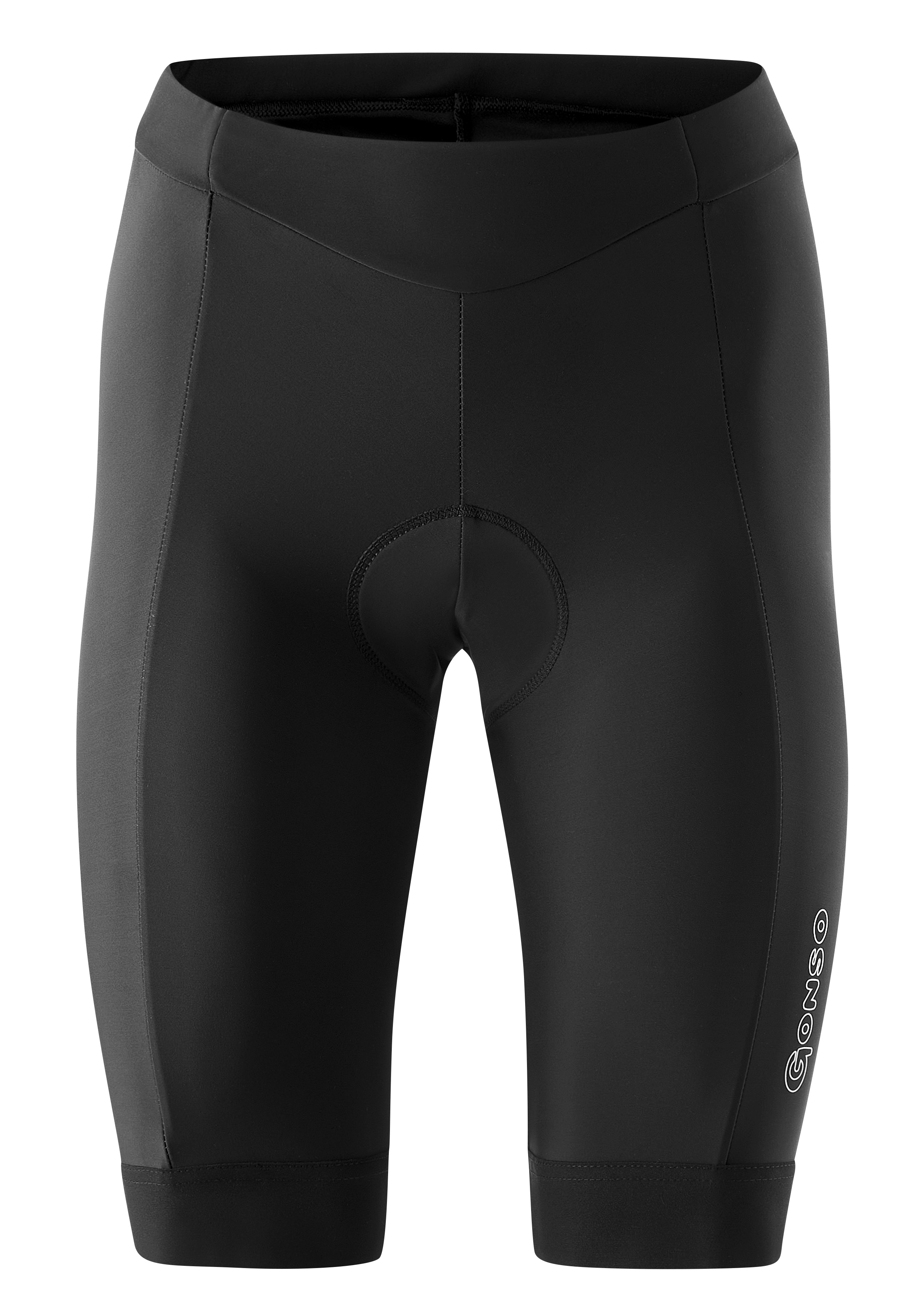 Fahrradhose GONSO "Fortuna", Damen, Gr. 36, Normalgrößen, schwarz, 80% Polyester, 20% Elastan, Hosen, kurze Damen Radlerhose mit Sitzpolster, strapazierfähige Radhose Image