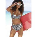 Bügel-Bandeau-Bikini-Top VENICE BEACH "Fjella" Gr. 36, Cup E, schwarz-weiß (schwarz, weiß) Damen Bikini-Oberteile Ocean Blue