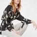 Free People Tops | Free People Tuscan Dreams Floral Tunic Blouse S | Color: Black/White | Size: S