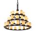 Justice Design Group Candlearia 42 Inch 36 Light Chandelier - CNDL-8712-10-CREM-DBRZ