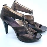 Michael Kors Shoes | Michael Kors Heels - "Berkley" Strappy Heels Size 7m | Color: Brown | Size: 7