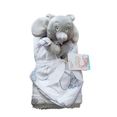 Disney Bedding | Disney Dumbo Gray White Sherpa Baby Blanket & Lovie 2 Piece Set Nwt | Color: Gray/White | Size: 30x40