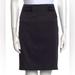 Gucci Skirts | Gucci Black 60% Silk Skirt Womens Velvet Trim Size 42 Midi Zip Closure Spandex | Color: Black | Size: Xl