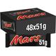 Mars Chocolate Bars, with Caramel, Nougat and Milk Chocolate Bulk Box, 48 Packs of 51g
