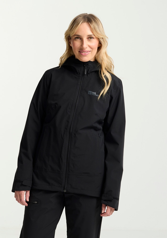 3-in-1-Funktionsjacke JACK WOLFSKIN "MOONRISE 3IN1 JKT W", Damen, Gr. L (42/44), schwarz, Obermaterial: 100% Polyester. Futter: 100% Polyester. Innenjacke: 100% Polyester, Jacken, Topseller