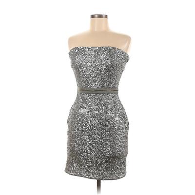 Dress the Population Cocktail Dress - Bodycon: Silver Dresses - Women's Size Medium