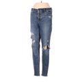 Old Navy Jeans - Mid/Reg Rise Skinny Leg Denim: Blue Bottoms - Women's Size 2 - Dark Wash