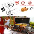 Swanew - bbq Tourne Broche en Acier Inoxydable 117CM Set de Broche à Griller, électrique