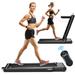 2-in-1 Folding Treadmill 2.25HP Jogging Machine w/ Dual LED Display