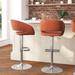 Adjustable Height Barstool with Metal Base and Footrest