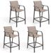 Crestlive Outdoor Counter-height Bar Stool (Set of 4), Bar Chairs, Barstool 4-Piece Set - See Picture