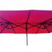 Arlmont & Co. Muns 9' x 15' Rectangular Market Umbrella Metal in Red | 98.4 H x 108 W x 180 D in | Wayfair E9074FD6341540558FA5F5C69BD397AD