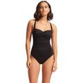 SEAFOLLY Damen Badeanzug Seafolly Collective Twist Halter One Piece, Größe 44 in Schwarz