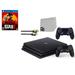 Sony PlayStation 4 Pro 1TB Gaming Console Black 2 Controller Included with Red Dead Redemption 2 BOLT AXTION Bundle Used