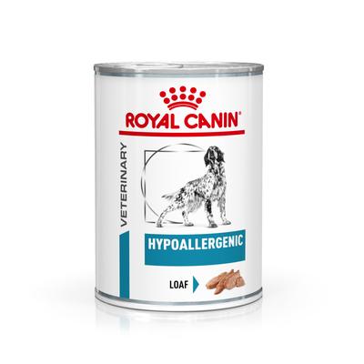 12x400g Royal Canin Veterinary Canine Hypoallergenic Mousse Nassfutter für Hunde mit...