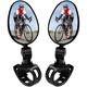 Heldig 2 Pack Bicycle Mirrors Universal Mini 360 Rotaty Rear View Camera Handlebar Glass Mirrors for Bike Bicycle Ebike Scooter Left and Right Handlebar Side Mirror Bicycle Rearview Mirror