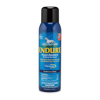 Farnam Endure Sweat-Resistant 14-day Long Lasting Protection Continuous Fly Spray for Horses, 15 oz.