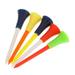 QINXI 10 PCS 83mm Plastic Golf Tees Rubber Cushion Durable Golf Tees Golf Ball Accessories Outdoor Sports Golf Practice Aids Multicolor I2M1