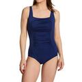 Women s Speedo 8002712 Active Adjustable Shirred Tank One Piece Swimsuit (Peacoat 6)