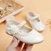 Cathalem Girls Dress Wedge Shoes Girl Shoes Small Leather Shoes Single Shoes Children Dance Shoes Girls Slip on Toddler Beige 6 Months